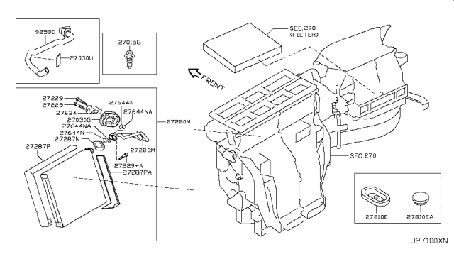 2016 Infiniti QX80 Plug Diagram for 27136-1LK0A