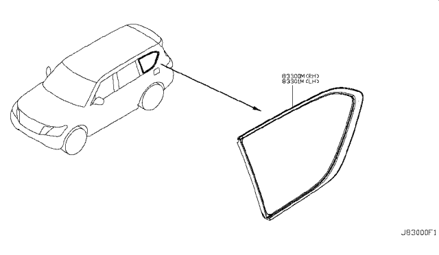 2012 Infiniti QX56 Side Window Diagram