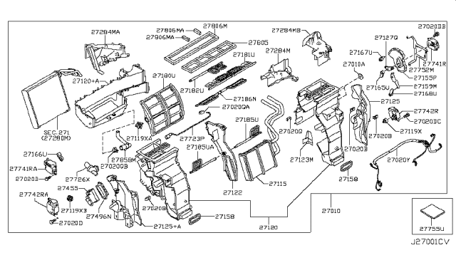 2011 Infiniti QX56 Heater & Blower Unit Diagram 3