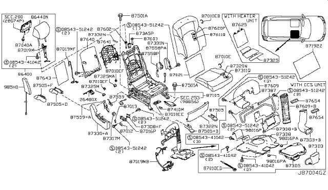 2019 Infiniti QX80 Front Seat Diagram 3