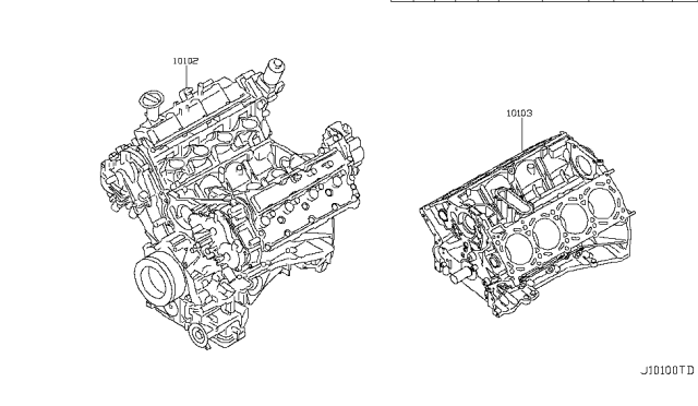 2019 Infiniti QX80 Bare & Short Engine Diagram