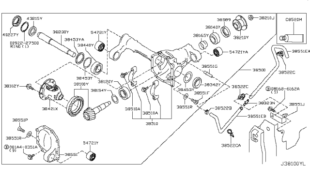 2018 Infiniti QX80 Front Final Drive Diagram 2