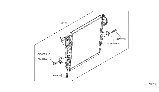 2011 Infiniti QX56 Radiator,Shroud & Inverter Cooling Diagram 2