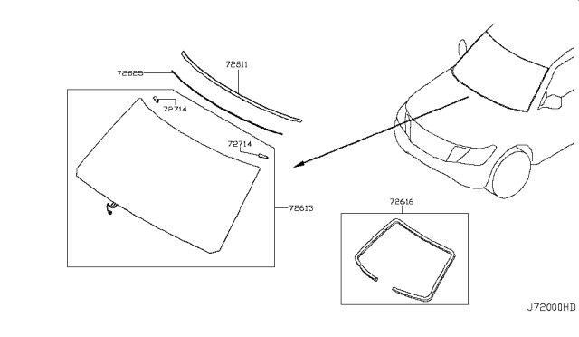 2018 Infiniti QX80 Front Windshield Diagram 2