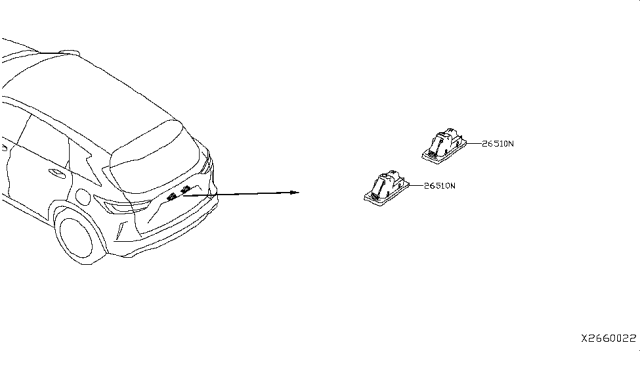 2019 Infiniti QX50 License Plate Lamp Diagram