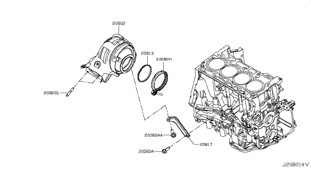 2019 Infiniti QX50 Three Way Catalytic Converter Diagram for B08A2-5NT0A