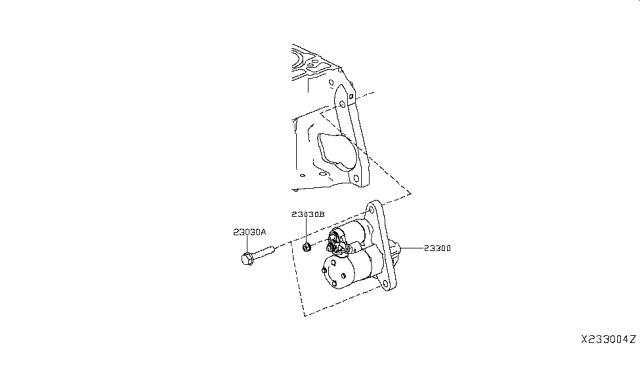 2019 Infiniti QX50 Motor Assy-Starter Diagram for 23300-5NA0B