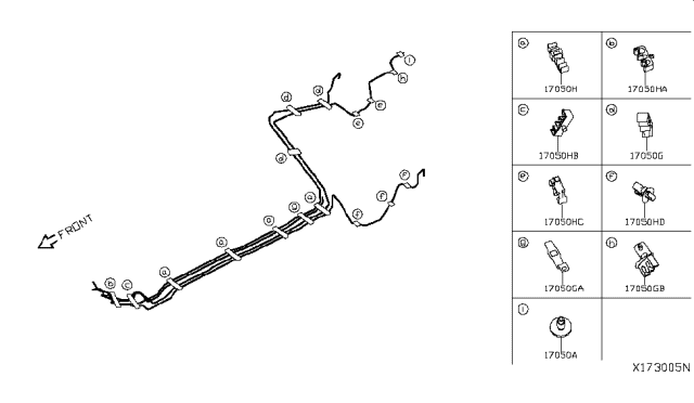 2019 Infiniti QX50 Clip Diagram for 17571-5NA1A