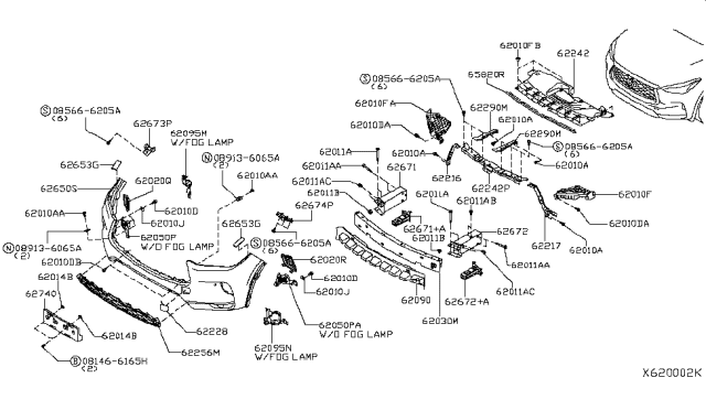 2019 Infiniti QX50 Screw Diagram for 76838-JF00A