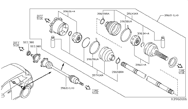 Repair Kit - Dust Boot, Inner Diagram for C9GDA-2U60H