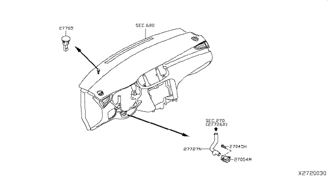 2019 Infiniti QX50 Duct-Aspirator Diagram for 27727-5NA0A