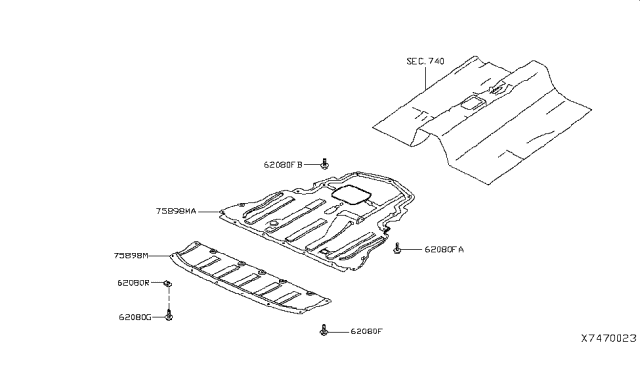 2019 Infiniti QX50 Floor Fitting Diagram 1