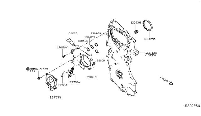 2019 Infiniti QX50 Connector Assembly-VTC Diagram for 23753-5TA1A