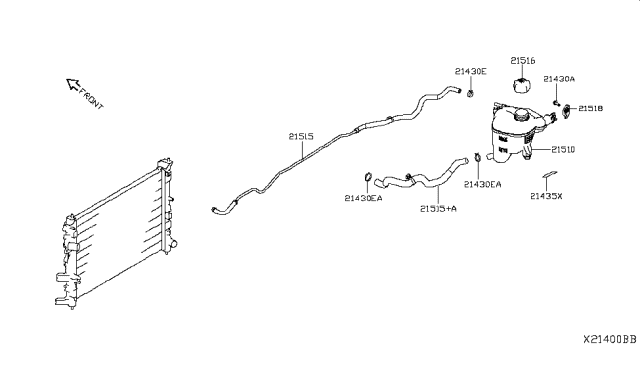 2019 Infiniti QX50 Clamp Diagram for 21750-7990A