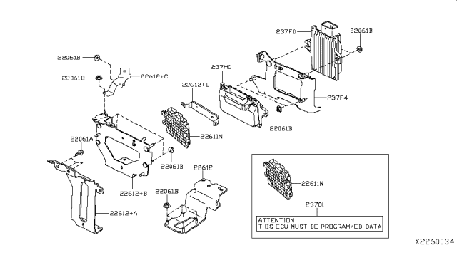 2019 Infiniti QX50 Module Assembly-Vcr Control Diagram for 237H0-5NA3A