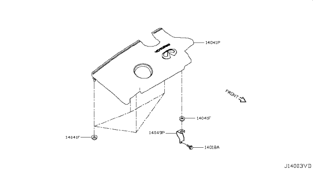 2019 Infiniti QX50 Collector Ornament Diagram for 14041-5NA1A