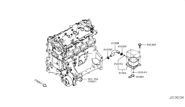 2019 Infiniti QX50 Ring-Rubber Diagram for 21304-5NA0A