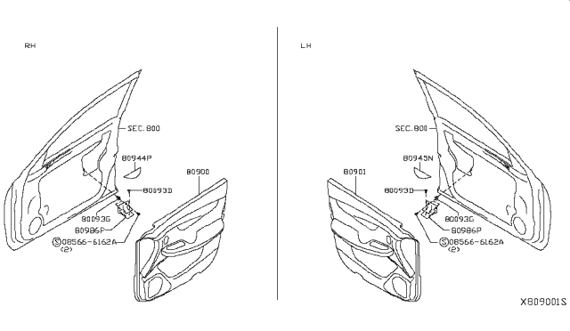 2019 Infiniti QX50 Cap-Assist Grip,Front Door LH Diagram for 80945-5NA0A