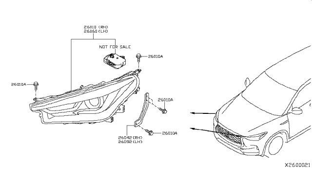 2019 Infiniti QX50 Headlamp Diagram