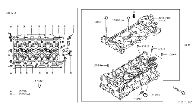 2019 Infiniti QX50 Seat-Valve,Intake Diagram for 11098-5TA6A