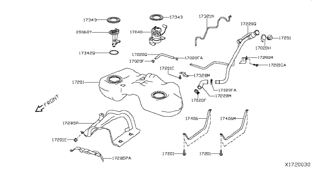 2019 Infiniti QX50 Fuel Tank Diagram 2