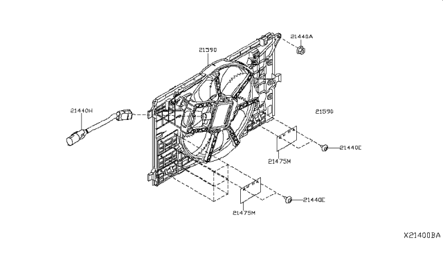 2019 Infiniti QX50 Radiator,Shroud & Inverter Cooling Diagram 3