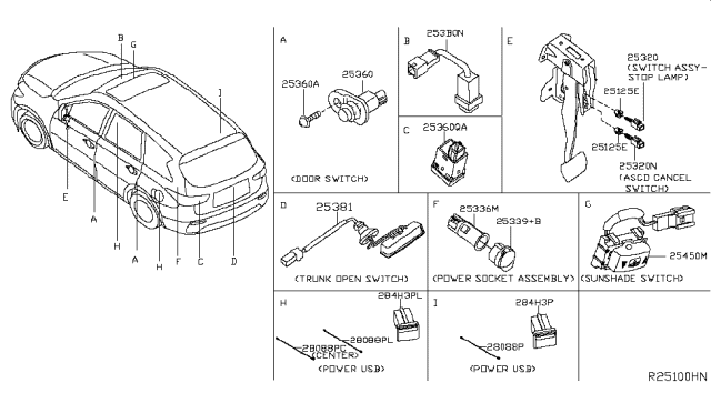 2017 Infiniti QX60 Switch Diagram 1