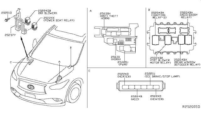 2015 Infiniti QX60 Relay Diagram 1