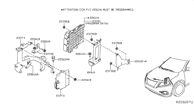 2018 Infiniti QX60 Gas Engine Control Module Diagram 1