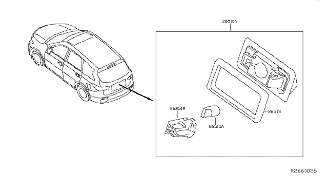 2016 Infiniti QX60 License Plate Lamp Diagram