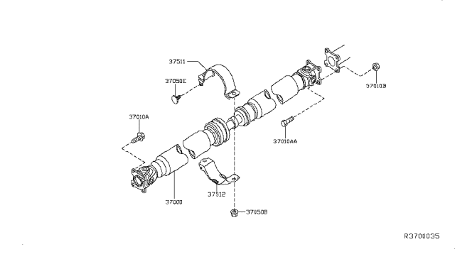 2016 Infiniti QX60 Propeller Shaft Diagram