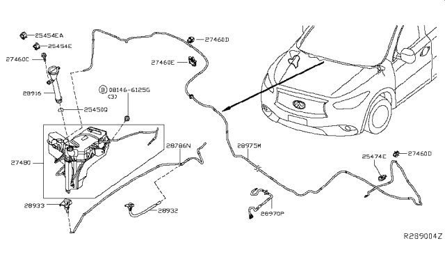 2019 Infiniti QX60 Windshield Washer Diagram