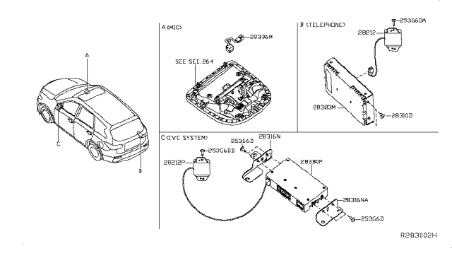 2014 Infiniti QX60 Telephone Diagram 1