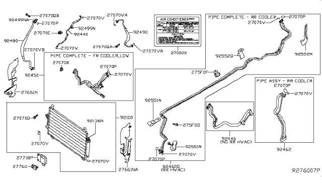 2016 Infiniti QX60 Condenser & Liquid Tank Assy Diagram for 92100-3JA0A