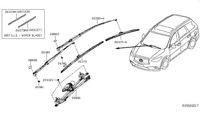 2018 Infiniti QX60 Windshield Wiper Diagram