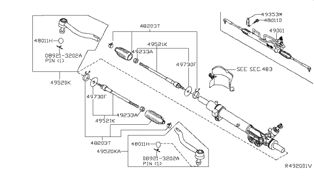 2013 Infiniti JX35 Power Steering Gear Diagram