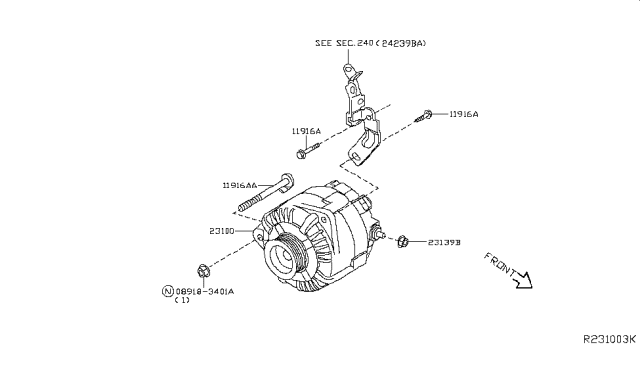2015 Infiniti QX60 Gas Alternator Diagram