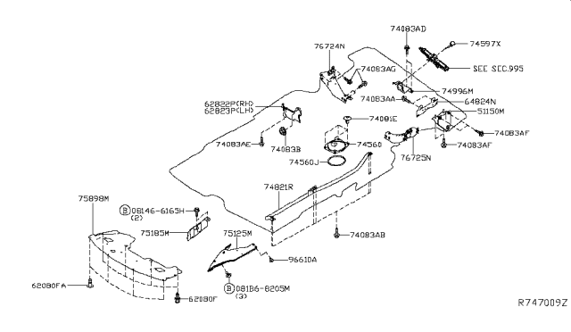 2019 Infiniti QX60 Floor Fitting Diagram 3