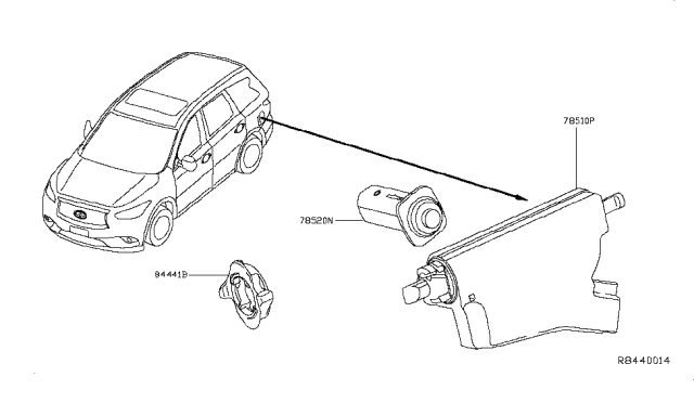 2015 Infiniti QX60 Gas Trunk Opener Diagram