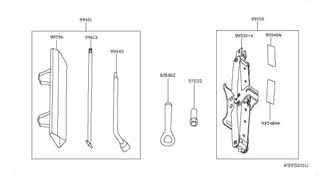 2014 Infiniti QX60 Hook-Towing,Front Diagram for 51112-1KA0A