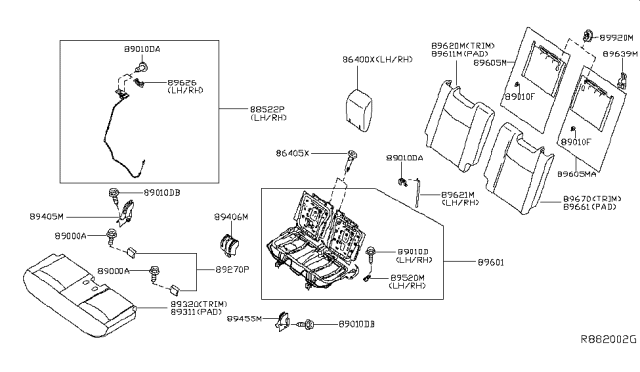 2014 Infiniti QX60 3RD Seat Diagram 1