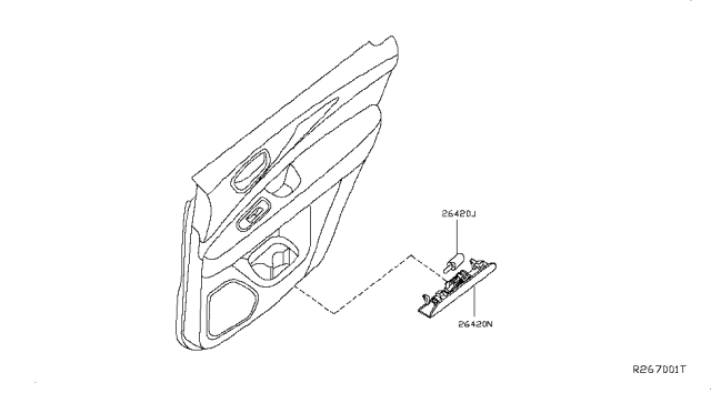 2018 Infiniti QX60 Lamp Assembly-Door Step Diagram for 26420-9PM0A