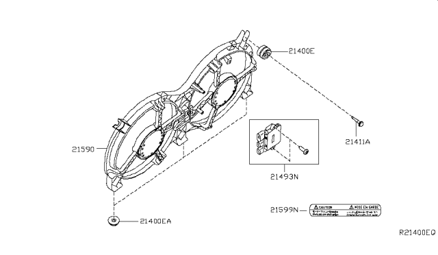 2014 Infiniti QX60 Radiator,Shroud & Inverter Cooling Diagram 6