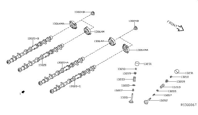 2016 Infiniti QX60 Gas Camshaft & Valve Mechanism Diagram 2