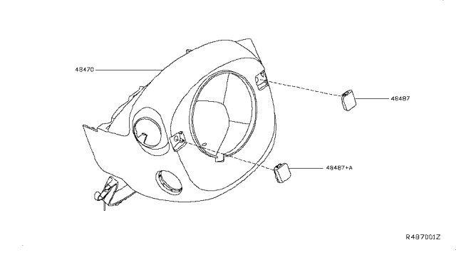 2019 Infiniti QX60 Steering Column Shell Cover Diagram