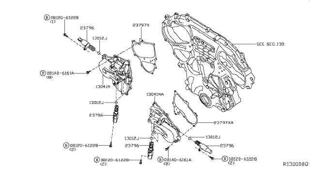 2016 Infiniti QX60 Gas Camshaft & Valve Mechanism Diagram 6