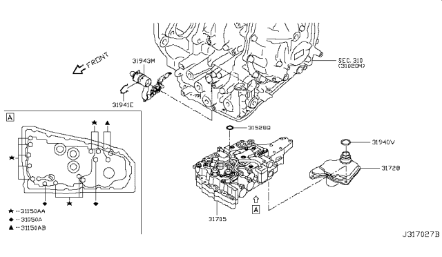 2016 Infiniti QX60 Gas Control Valve (ATM) Diagram 2