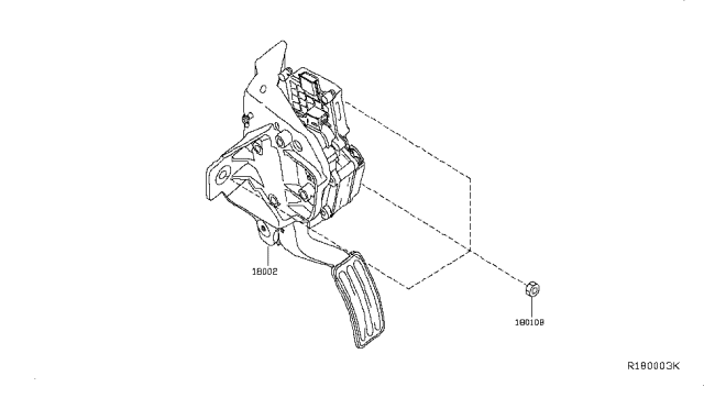 2015 Infiniti QX60 Gas Accelerator Linkage Diagram 1