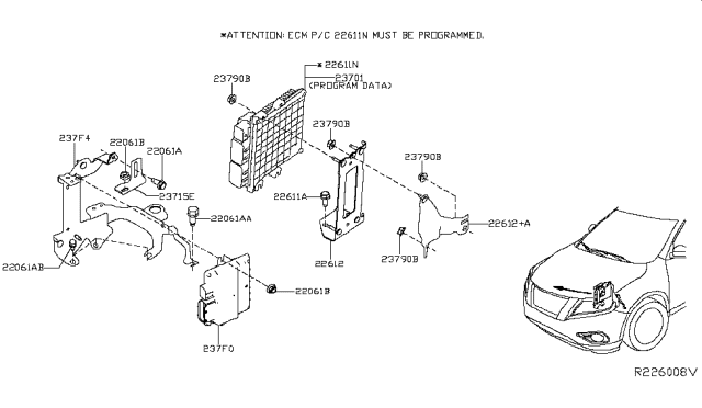 2018 Infiniti QX60 Gas Engine Control Module Diagram 2