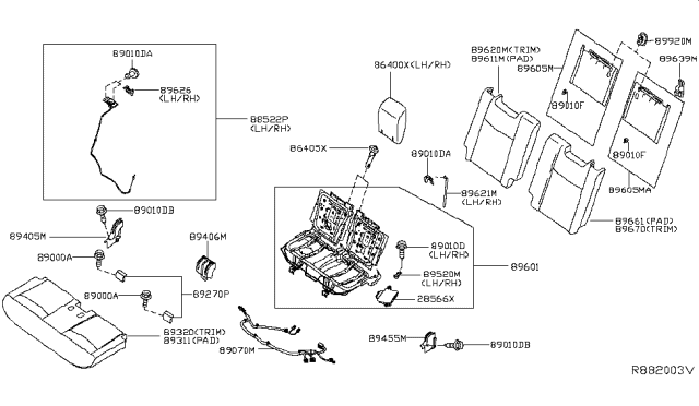 2019 Infiniti QX60 3RD Seat Diagram